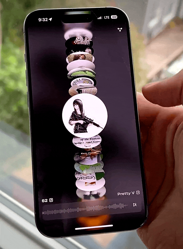 @dankuntz — Ended up making vertical coverflow as a way to save songs in the app