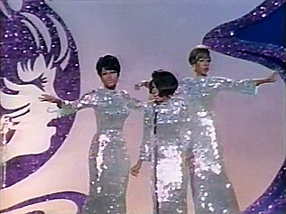 Diana Ross & the Supremes (Mary Wilson and Cindy Birdsong) in Christian Dior performing “Reflections,” 1967