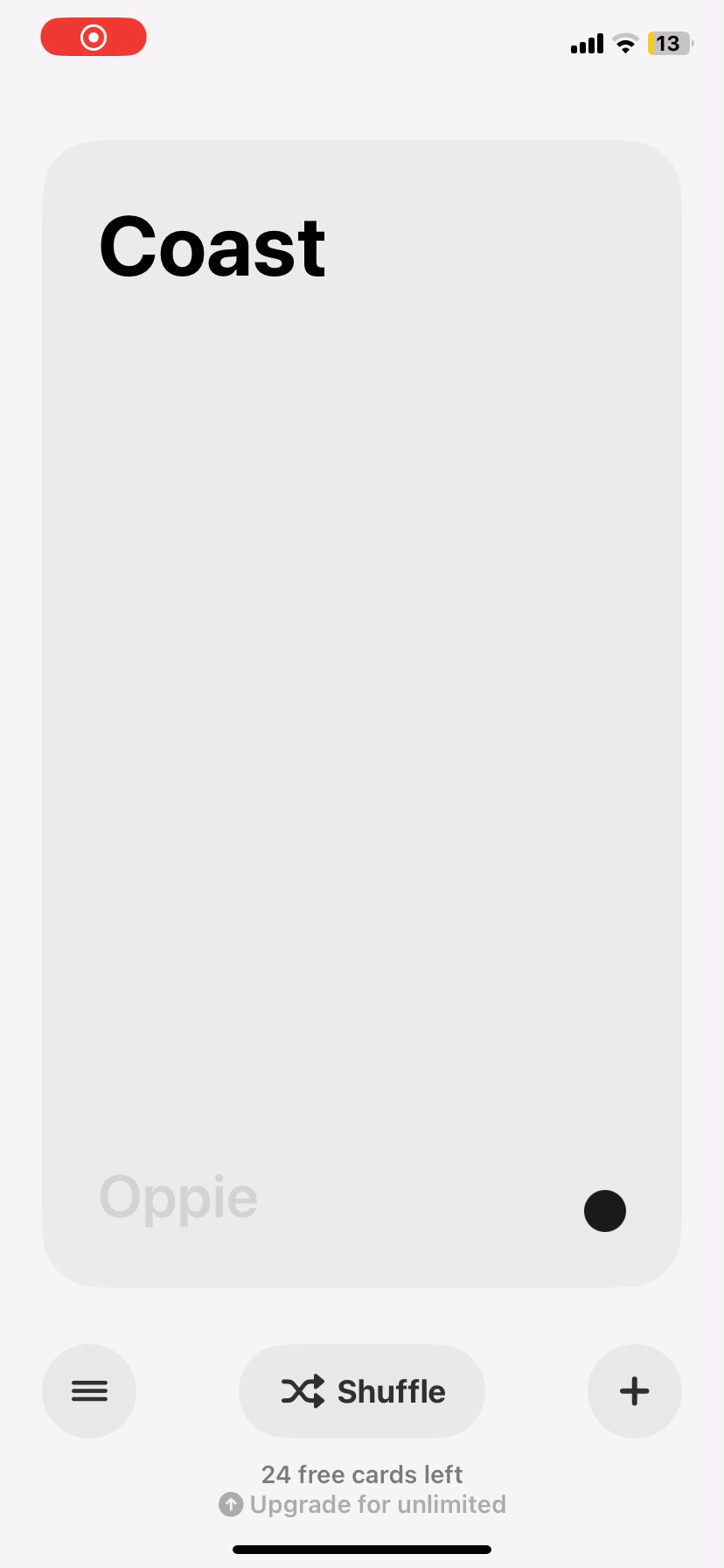 Oppie | translate, card, click